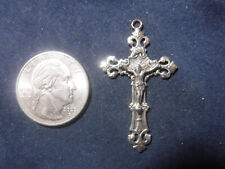Vintage Ornate Sterling Silver Crucifix Pendant Made By Chapel picture