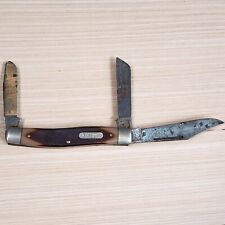 Schrade N.Y. U.S.A. 80T Old Timer 3 Blade Vintage Pocket Knife VTG Folding picture