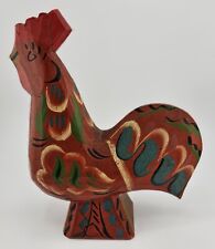 Swedish Hand Painted Red Dala Rooster picture