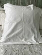 OUTSTANDING AnTiQuE LINEN EURO PILLOW SHAM * MONOGRAM RS * Embroidery & Cutwork picture