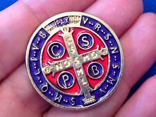 Rare Gold St BENEDICT Pocket Token Protection 1-1/8