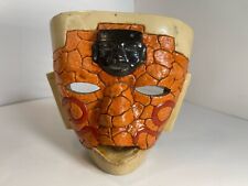 Very Rare Vintage Meso-American Mayan Life or Death Mask | Orange Double Mask  picture