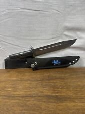 Colt CT 491 Black Beauty Military Fixed Blade Custom File work Knife & Sheath picture