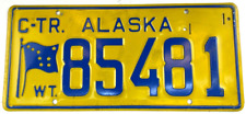 Vintage 1950s Alaska Commercial Truck 85481 License Plate Garage Wall Collector picture