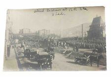 Allied Soldiers At Railroad Station Vladivostok Russia Postcard Sized Real Photo picture
