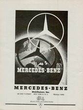 1953 Mercedes-Benz World's Oldest Automobile Factory Logo Globe Vintage Print Ad picture