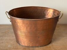 Vtg Wine Ice Bucket Brass Planter with Handles picture