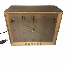Vintage 1950's BENRUS 10B Mid Century Modern MCM Gold Tone Clock Radio picture