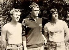 1980s Three Young Handsome Guys Affectionate Shirtless Men Gay Int Photo picture