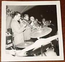 VTG Photo 1950s Sam Donahue Swing Band Trombones Drummer Live Performance picture