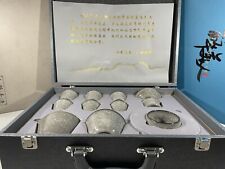 traditional grey ceramic cracked design Chinese tea set (box included) picture