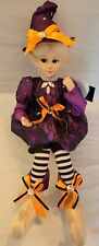 16” Halloween Elf Doll Mantel Shelf Decor Purple Rhinestones by Nicole Miller picture