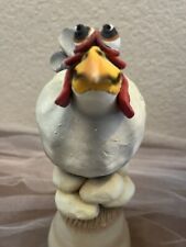 TODD J WARNER CHICKEN BELL Ceramic Dinner Bell 9” 1997-1999 Chicken On Eggs picture