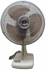 Vintage Sanyo 3 Speed Brown Oscillating Electric Fan Quiet CLEAN EF-12SP-1 picture