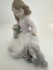 Lladro 6931 Forestland Encounter - Brand New Condition , Little Bunny Meets Girl picture