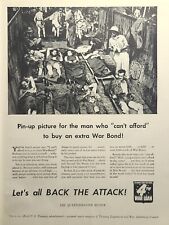 U. S. Treasury Department War Bonds Wounded G. I.'s WWII Vintage Print Ad 1944 picture
