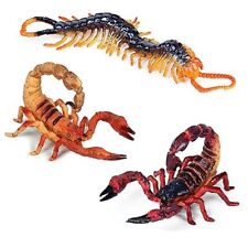 3PCS Scorpion Figurine Realistic Plastic Scorpion Arthropod Figurine Centipede  picture