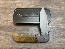 Boker Magnum Forest Ranger Folding Knife, Burl Wood Handles 01MB233 picture