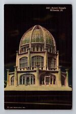 Wilmette IL-Illinois, Baha'i Temple, Antique, Vintage Souvenir Postcard picture
