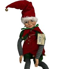 renaissance 2000 christmas holiday elf Fairy 25” Mantel Posable shelf sitter picture