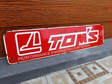 VINTAGE TOYOTA TOM'S PORCELAIN GAS AUTOMOBILE SERVICE WORKSHOP RACING SIGN picture