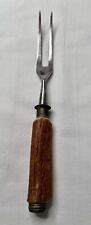 Vintage German Stainless Steel Stag Horn Handle Carving Serving Fork picture