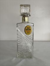 Vintage Old Taylor Distillery Crystal Decanter Empty Bourbon EH Kentucky Bottle picture