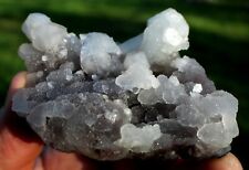 clear Apophyllite on drusy Quartz, minerals, crystals, mineral specimens picture