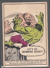 1966 Donruss Marvel Super Heroes #51 INCREDIBLE HULK Let's Go Swimming Buddy picture