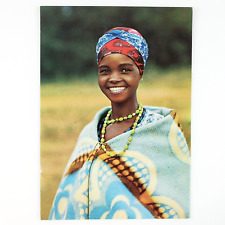 Sotho Woman Wearing Blanket Postcard 4x6 South Africa Basuto Basotho Girl B1908 picture
