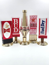 Lot of 5 Vintage Budweiser / Dry Beer Tap Handle Acrylic Lucite King of Beers picture