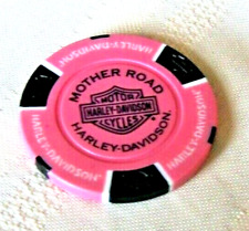 Harley Davidson Mother Road H.D. Kingman Arizona Dealer Poker Chip Pink picture