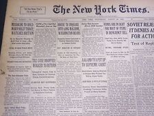 1935 AUGUST 28 NEW YORK TIMES - MUSSOLINI TO HOLD WAR PARLEY TODAY - NT 4910 picture