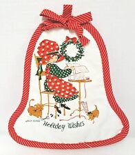 Vintage Holly Hobbie Christmas Quilted Potholder American Greeting NOS picture