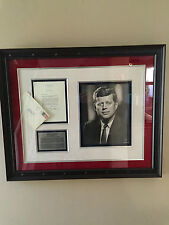 JFK Autographed JOHN F. KENNEDY signed 1963 White House Letterhead Museum Framed picture