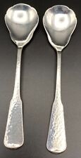 1881 Rogers Oneida Silverplate Scalloped Shell Serving Sugar Spoon Set of 2 picture