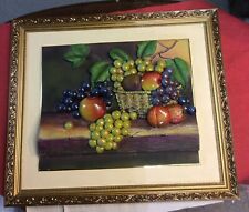 Vintage Framed 3 D Hand Painted Polystone Wall Plaque 24” X 28” Item # WPO175L picture