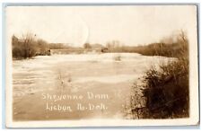 Lisbon North Dakota ND Postcard RPPC Photo View Of Sheyenne Dam 1919 Antique picture