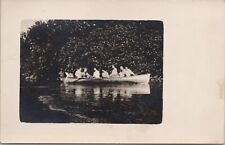 RPPC ** Canoeing Scene 7 Women in White Dresses early 1900s picture