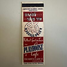 Vintage 1940s Playhouse Cafe Chicago Burlesque Girlie Bar Matchbook Cover picture