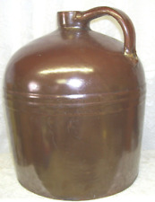Large Antique  Stoneware Jug Brown Two Gallon picture