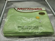 Vintage CANNON MONTICELLO Muslin Queen Size Flat Top Sheet 90x110 Mint Green  picture