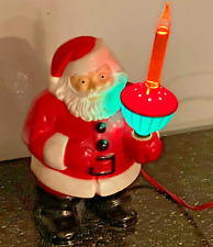 Vintage Royalite Royal Electric Light Up 7” Hard Plastic Santa Claus MCM: Works picture