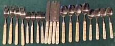 COUNTRY CHRISTMAS Flatware - 20pc. Service for 4 - Vintage - Stainless - Taiwan picture