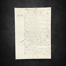 Antique Hand Written Letter from 1821 in Dutch, Netherlands Klein-Zegel Stamp picture