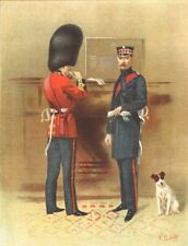 BRITISH ARMY UNIFORMS. The Scots Guards. Regiment 1890 old antique print picture