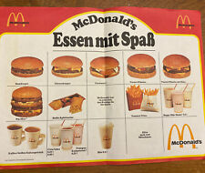 Vintage McDonald’s Tray Placemat German Language Menu Golden Arches picture