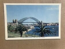 Postcard Sydney NSW Australia Harbour Bridge & Luna Park Vintage PC picture