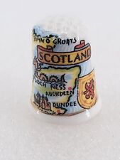 VTG Exquisite Scotland Loch Ness Dundee John O Groats Fine Bone China Thimble picture