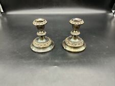 Pair Of VTG Ianthe England Silver Plated Candle Holders With Inserts picture
